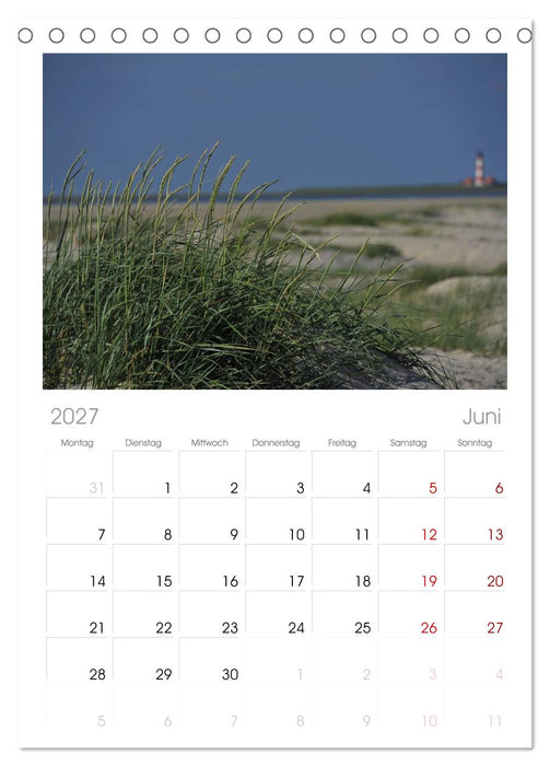 St. Peter Ording (CALVENDO Tischplaner A5H 2027)