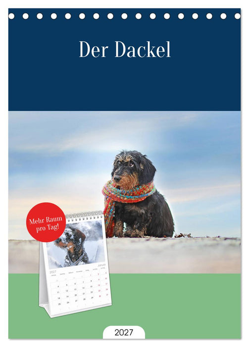 Der Dackel (CALVENDO Tischplaner A5H 2027)