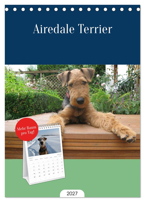 Airedale Terrier (CALVENDO Tischplaner A5H 2027)