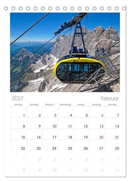 Abenteuer Seilbahn (CALVENDO Tischplaner A5H 2027)