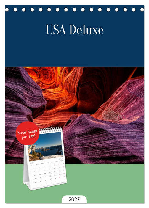 USA Deluxe (CALVENDO Tischplaner A5H 2027)