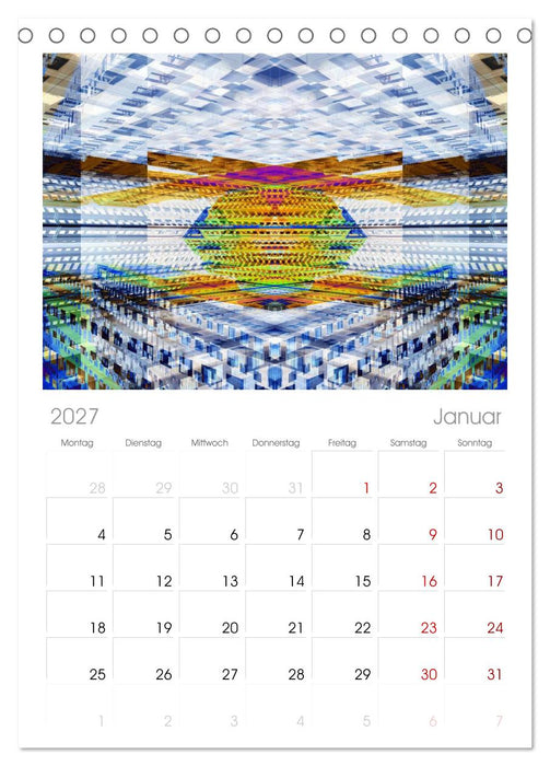 Abstrakt (CALVENDO Tischplaner A5H 2027)