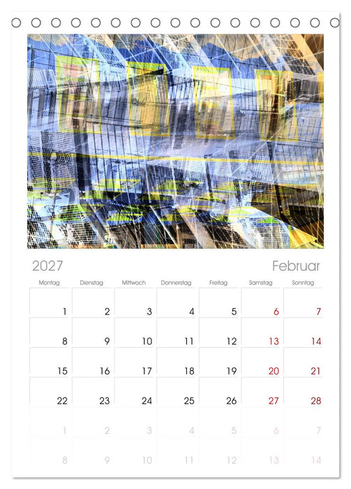 Abstrakt (CALVENDO Tischplaner A5H 2027)