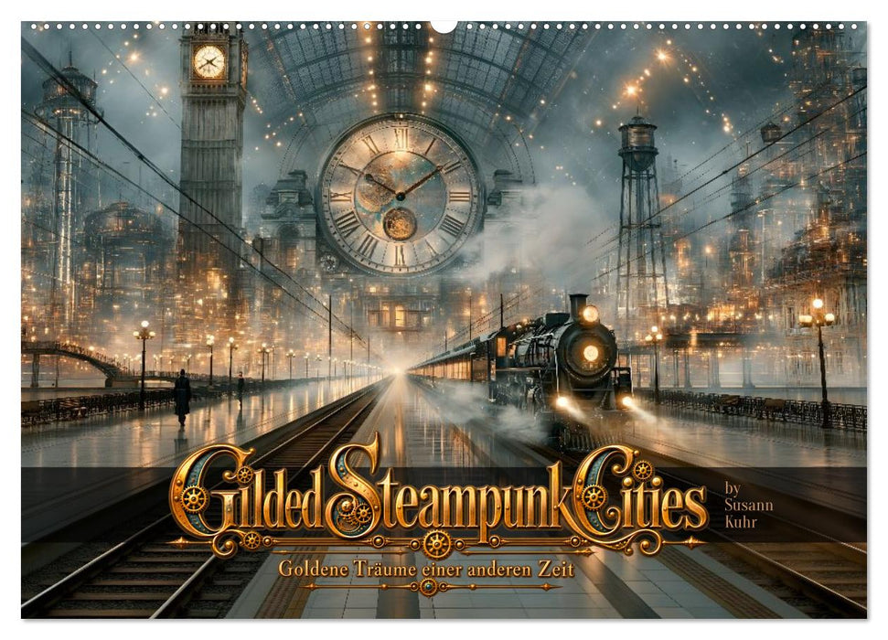 Gilded Steampunk Cities (CALVENDO Wandkalender 2027)