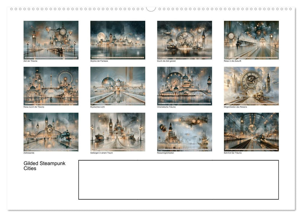 Gilded Steampunk Cities (CALVENDO Wandkalender 2027)