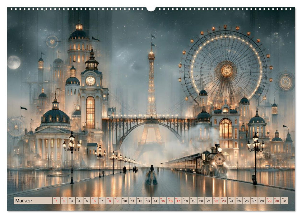 Gilded Steampunk Cities (CALVENDO Wandkalender 2027)