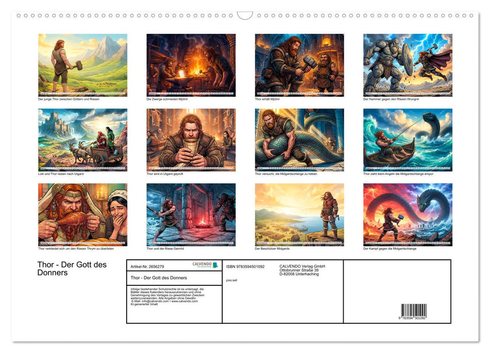Thor - Der Gott des Donners (CALVENDO Wandkalender 2027)