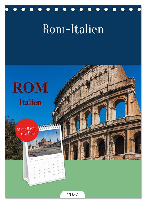 Rom-Italien (CALVENDO Tischplaner A5H 2027)