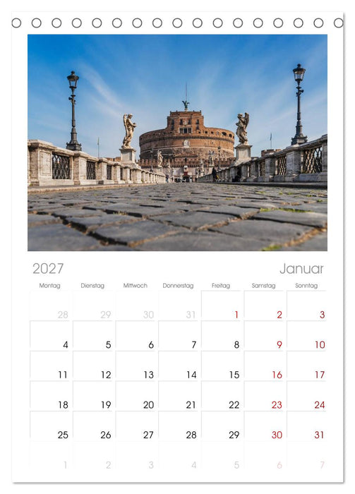 Rom-Italien (CALVENDO Tischplaner A5H 2027)