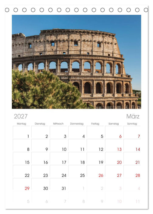 Rom-Italien (CALVENDO Tischplaner A5H 2027)