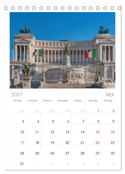 Rom-Italien (CALVENDO Tischplaner A5H 2027)