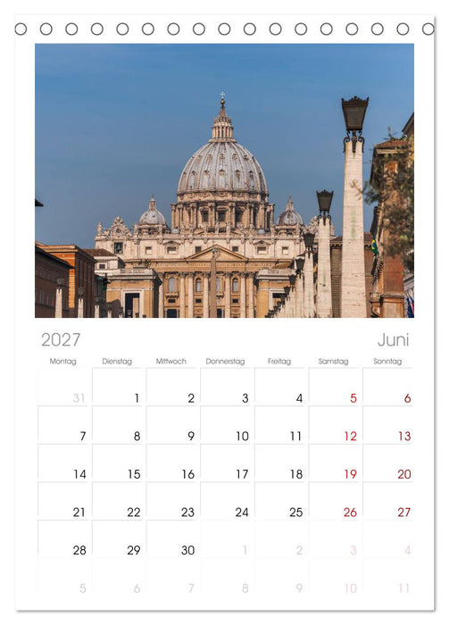Rom-Italien (CALVENDO Tischplaner A5H 2027)
