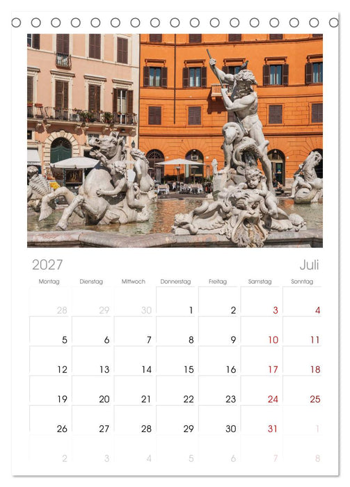 Rom-Italien (CALVENDO Tischplaner A5H 2027)