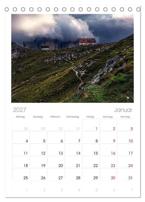 Dolomiten - Südtirol (CALVENDO Tischplaner A5H 2027)