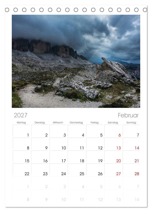 Dolomiten - Südtirol (CALVENDO Tischplaner A5H 2027)