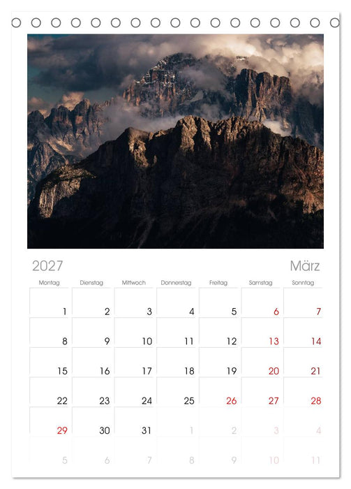 Dolomiten - Südtirol (CALVENDO Tischplaner A5H 2027)