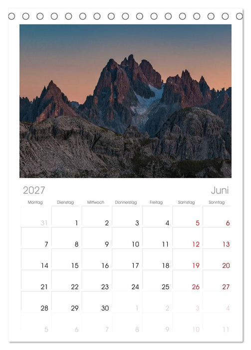 Dolomiten - Südtirol (CALVENDO Tischplaner A5H 2027)