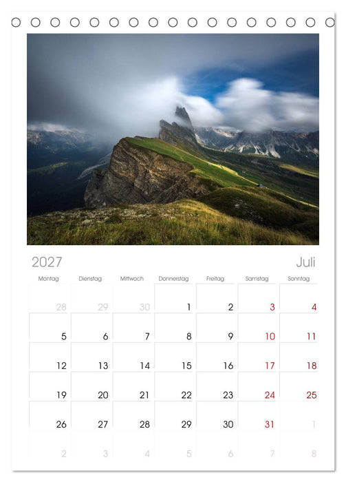 Dolomiten - Südtirol (CALVENDO Tischplaner A5H 2027)