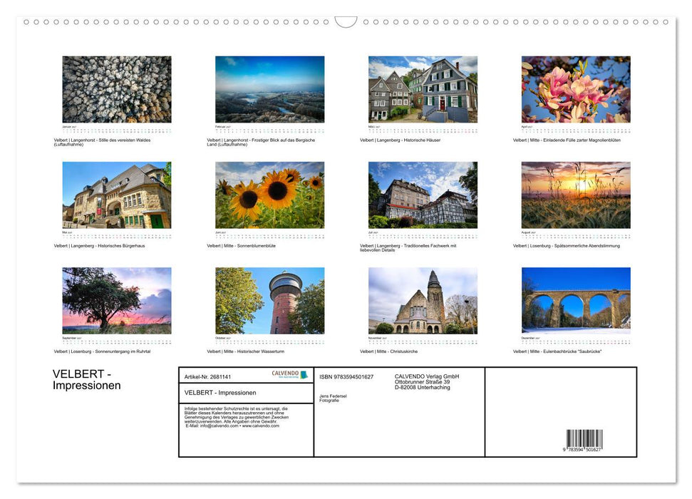 VELBERT - Impressionen (CALVENDO Wandkalender 2027)