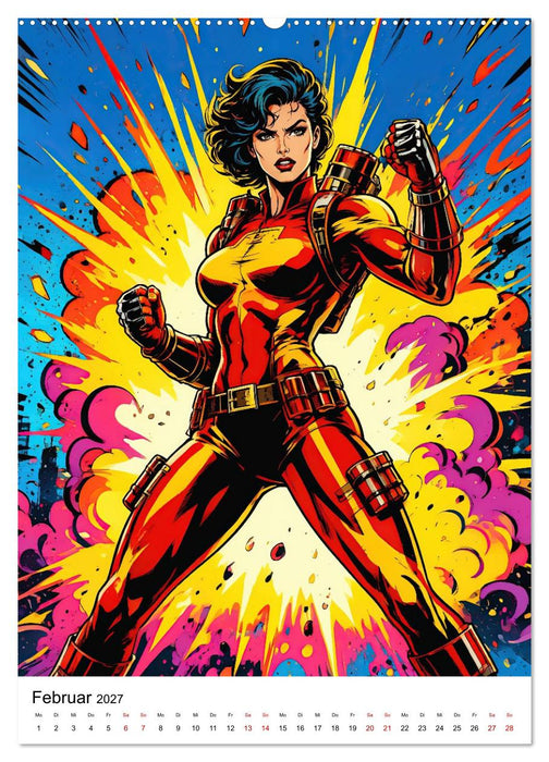 Comic Pop Art RETRO HELDEN (CALVENDO Premium Wandkalender 2027)
