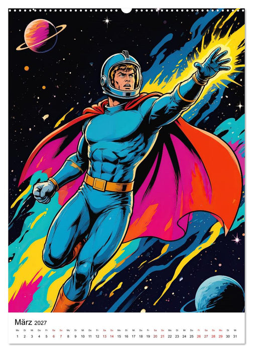 Comic Pop Art RETRO HELDEN (CALVENDO Premium Wandkalender 2027)