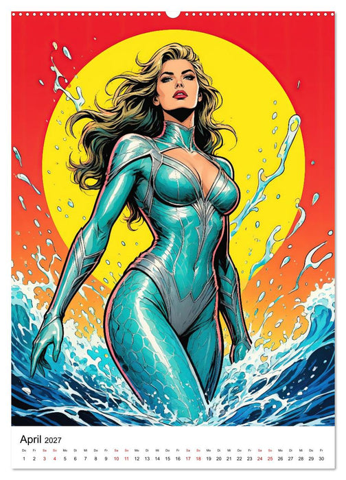 Comic Pop Art RETRO HELDEN (CALVENDO Premium Wandkalender 2027)