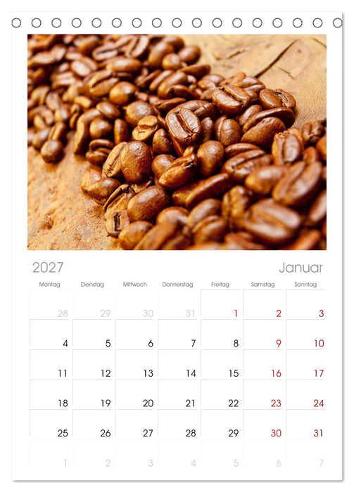 KAFFEE 2027 (CALVENDO Tischplaner A5H 2027)