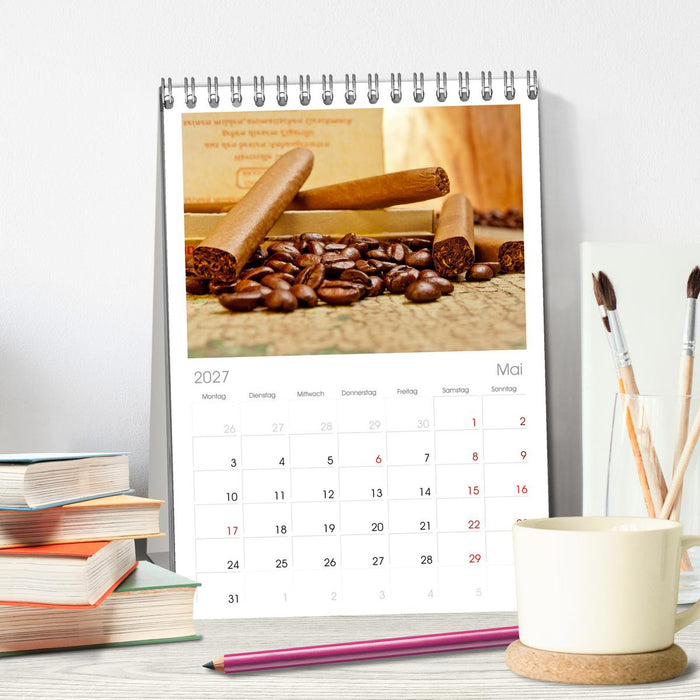KAFFEE 2027 (CALVENDO Tischplaner A5H 2027)