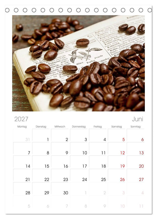 KAFFEE 2027 (CALVENDO Tischplaner A5H 2027)