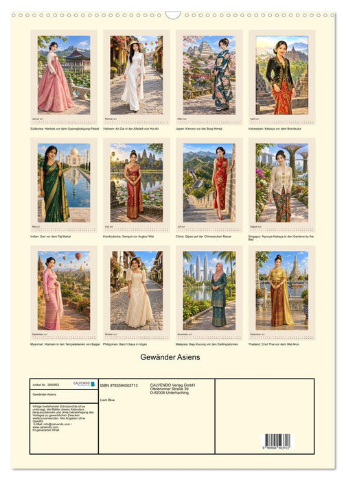Gewänder Asiens (CALVENDO Wandkalender 2027)