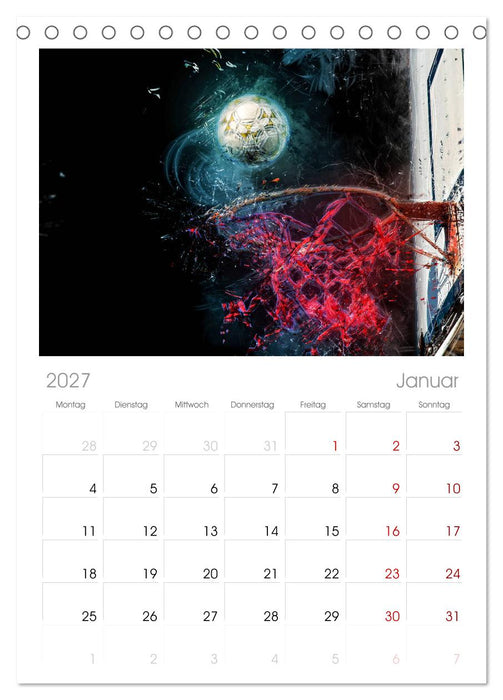 Basketball extrem (CALVENDO Tischplaner A5H 2027)