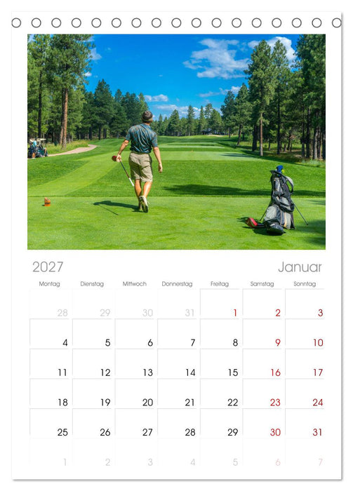 Passion Golf (CALVENDO Tischplaner A5H 2027)