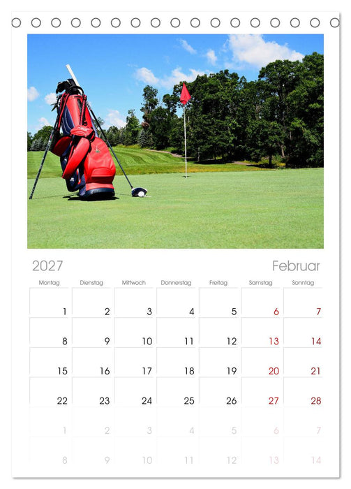 Passion Golf (CALVENDO Tischplaner A5H 2027)