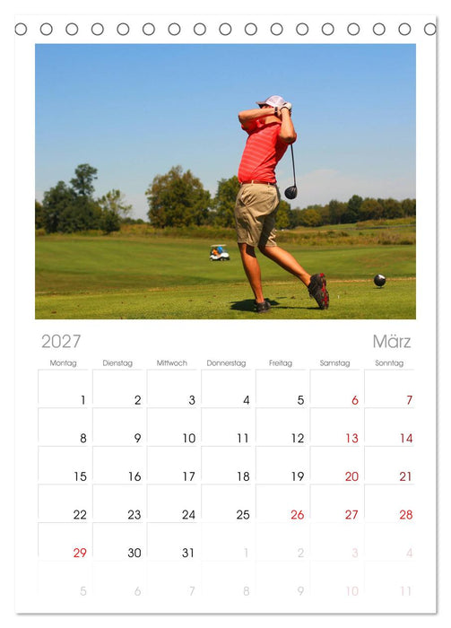 Passion Golf (CALVENDO Tischplaner A5H 2027)
