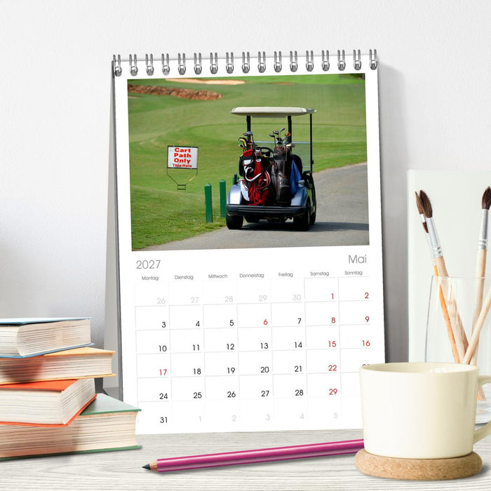 Passion Golf (CALVENDO Tischplaner A5H 2027)