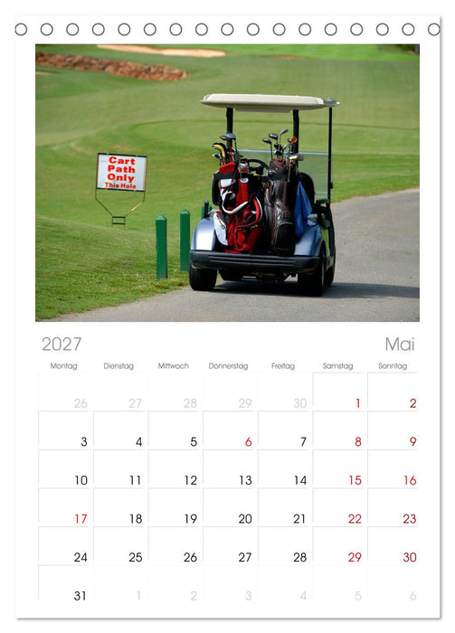 Passion Golf (CALVENDO Tischplaner A5H 2027)