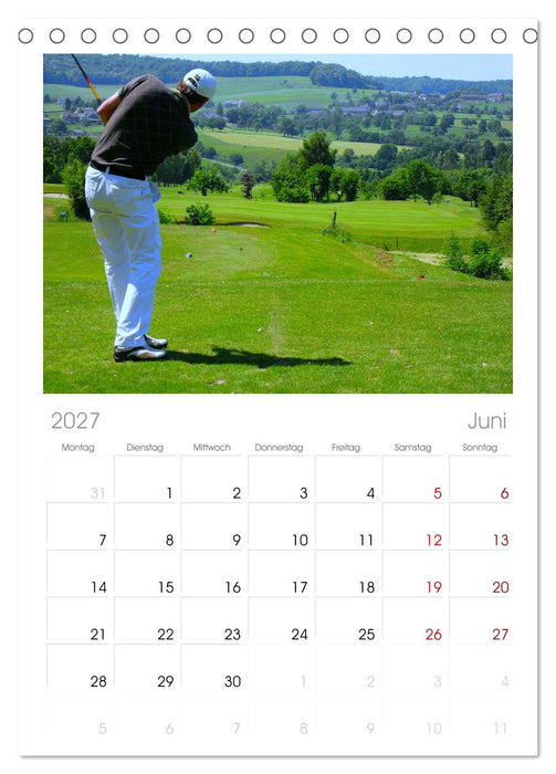Passion Golf (CALVENDO Tischplaner A5H 2027)