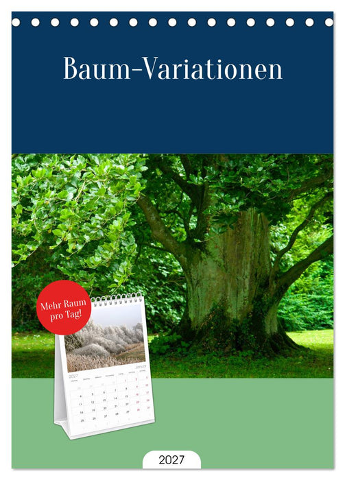 Baum-Variationen (CALVENDO Tischplaner A5H 2027)