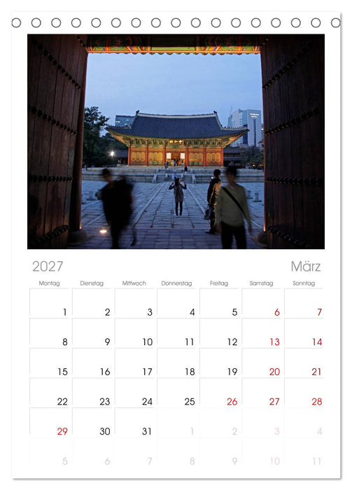 Seoul (CALVENDO Tischplaner A5H 2027)