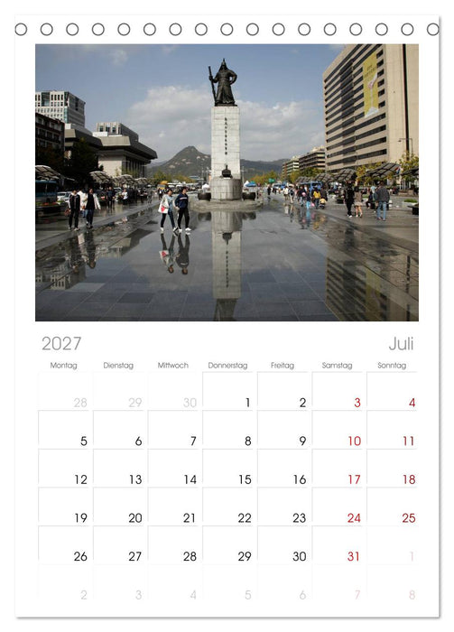 Seoul (CALVENDO Tischplaner A5H 2027)