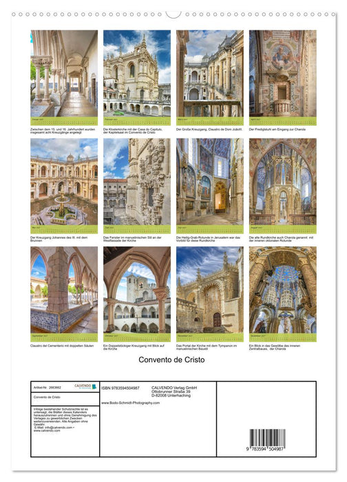 Convento de Cristo (CALVENDO Premium Wandkalender 2027)