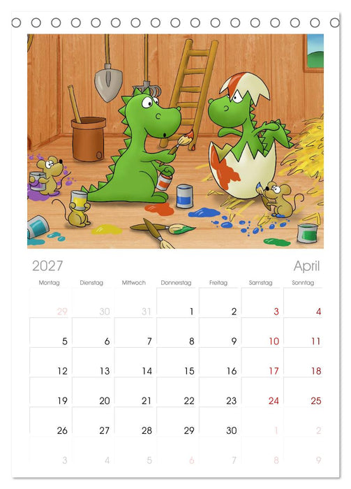 Der kleine Drache (CALVENDO Tischplaner A5H 2027)
