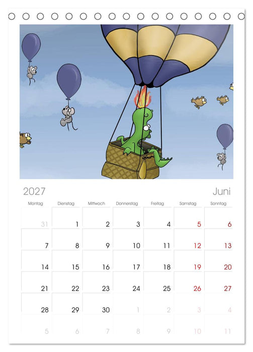 Der kleine Drache (CALVENDO Tischplaner A5H 2027)