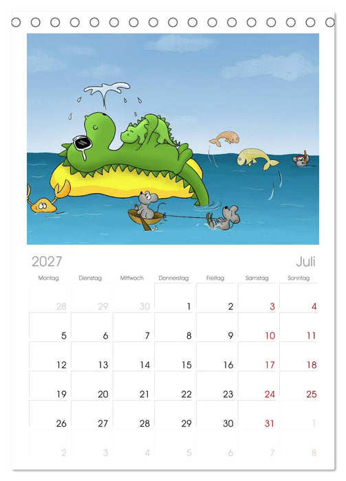 Der kleine Drache (CALVENDO Tischplaner A5H 2027)