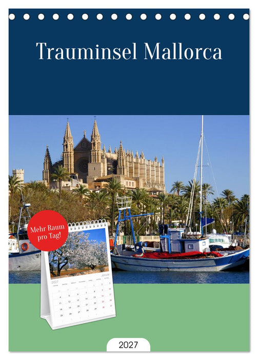 Trauminsel Mallorca (CALVENDO Tischplaner A5H 2027)