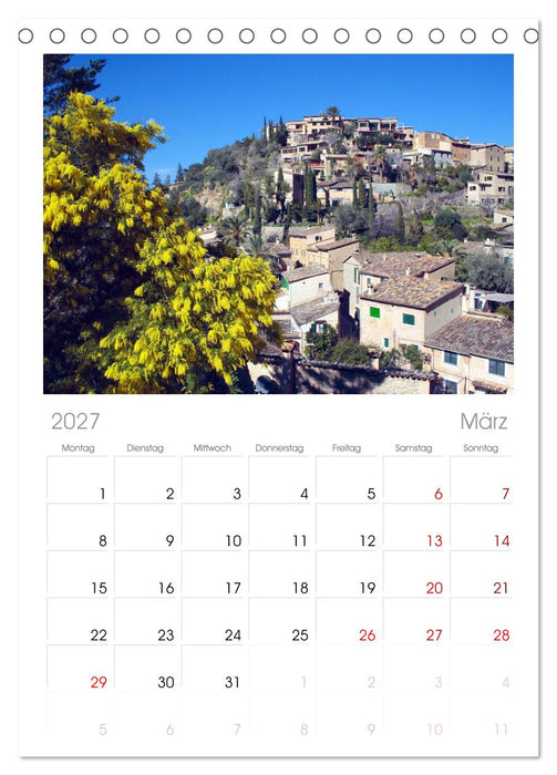 Trauminsel Mallorca (CALVENDO Tischplaner A5H 2027)