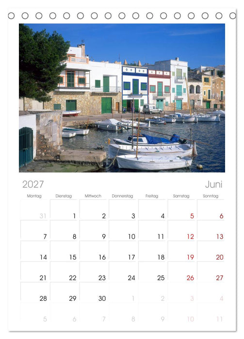 Trauminsel Mallorca (CALVENDO Tischplaner A5H 2027)