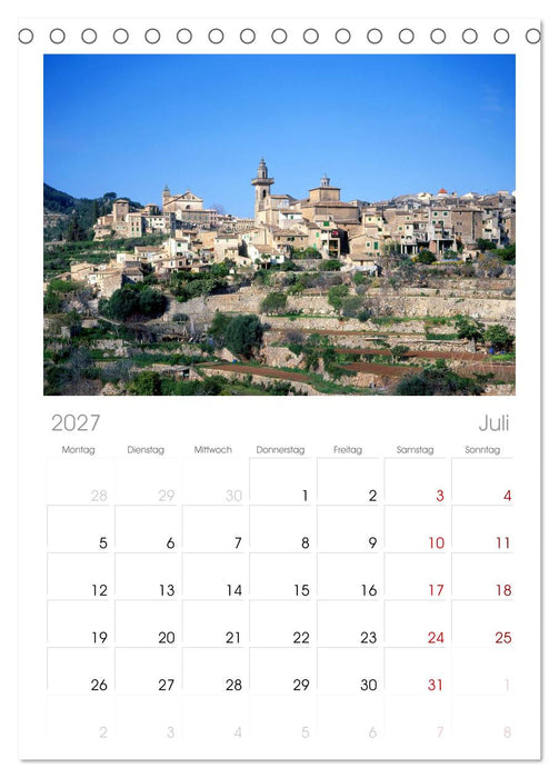 Trauminsel Mallorca (CALVENDO Tischplaner A5H 2027)