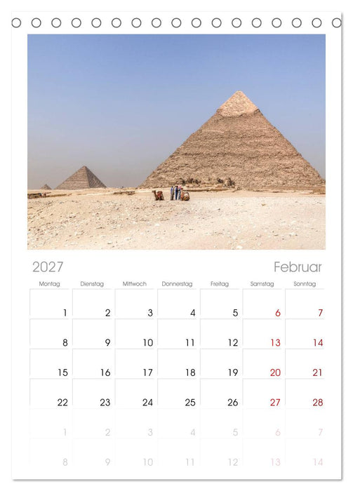 Ägypten (CALVENDO Tischplaner A5H 2027)