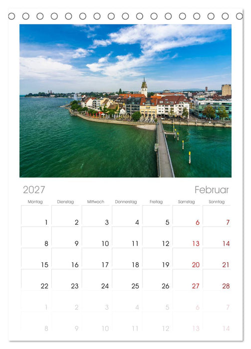 Ansichten vom Bodensee (CALVENDO Tischplaner A5H 2027)